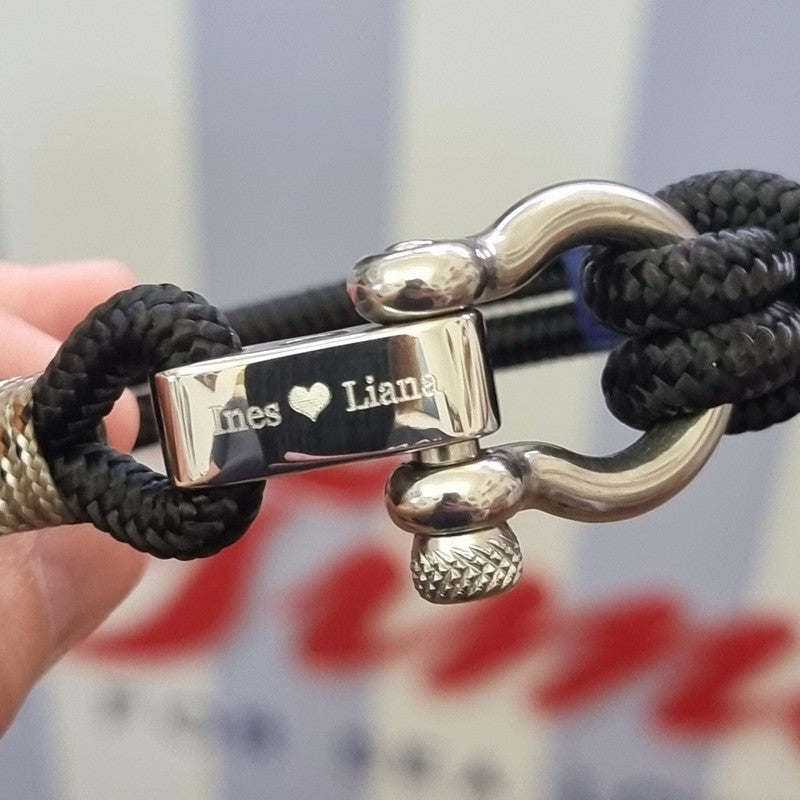 ADRIATICA Nautical Clasp & Anchor Bracelet Black Camo