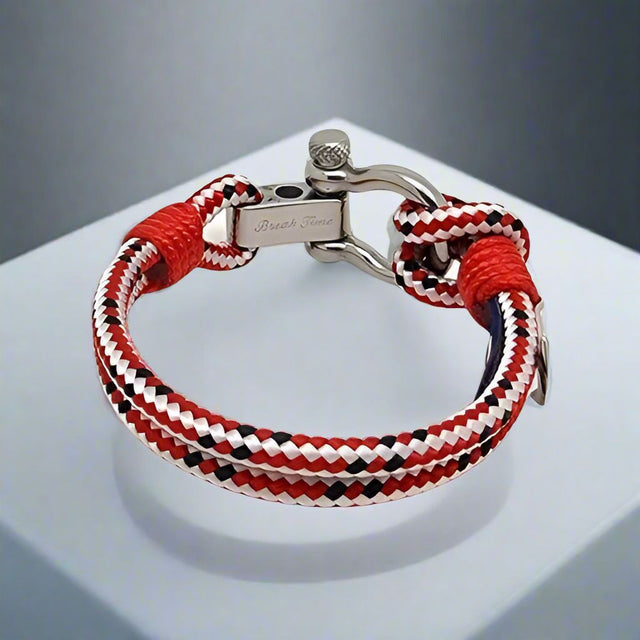 ADRIATICA Nautical Clasp & Anchor Bracelet Red Mix