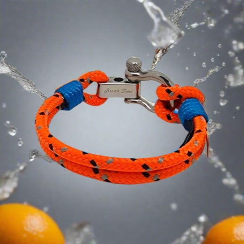 ADRIATICA Shackle & Anchor Bracelet Orange Mix
