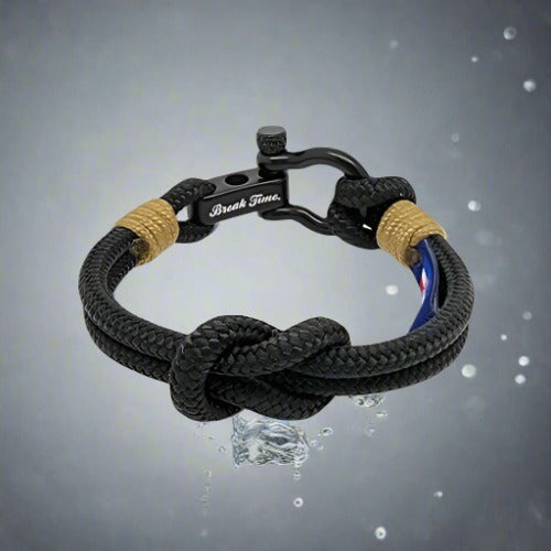 CAPTAIN 4mm Nautical Clasp Bracelet - Gold