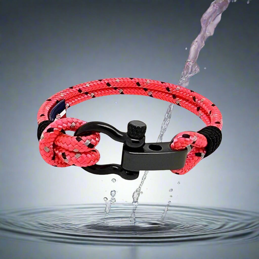 CAPTAIN 4mm Nautical Clasp Bracelet - Pink Mix