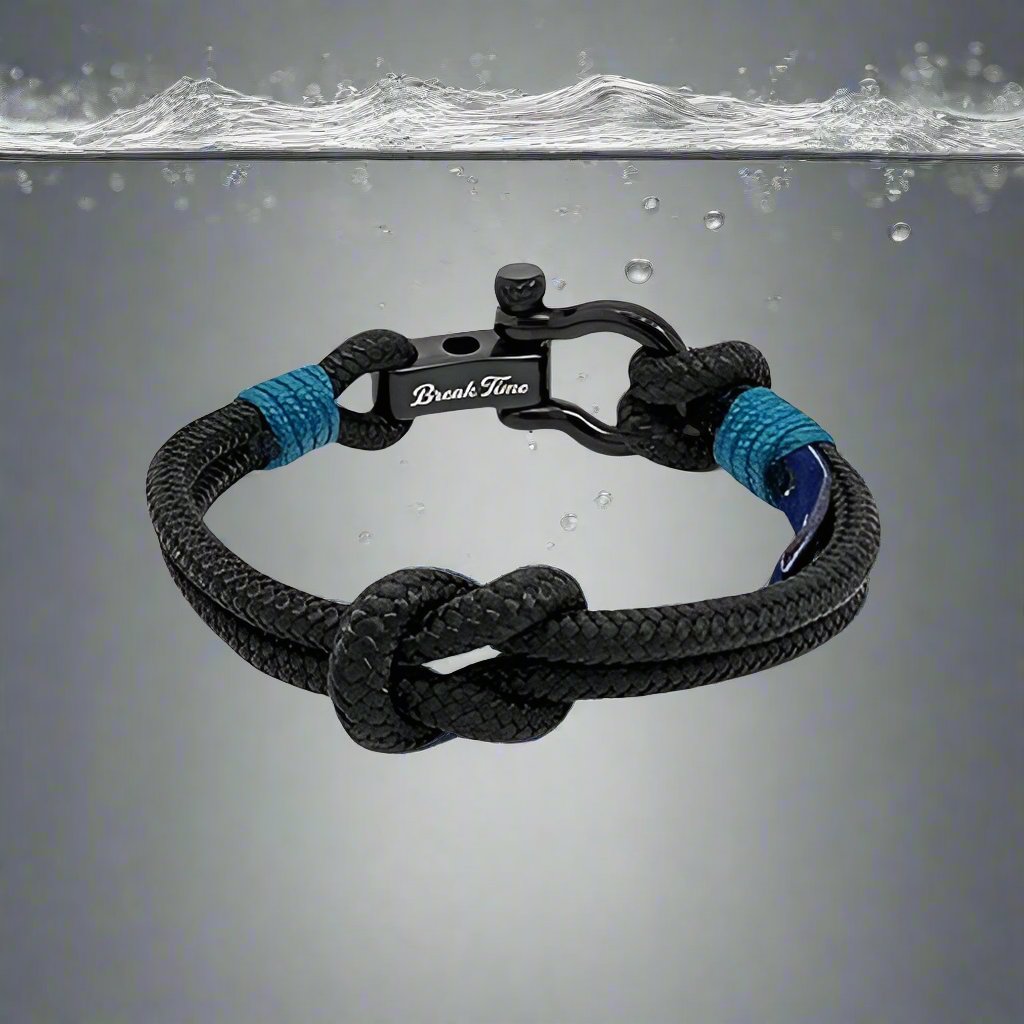 CAPTAIN 4mm Nautical Clasp Bracelet - Teal