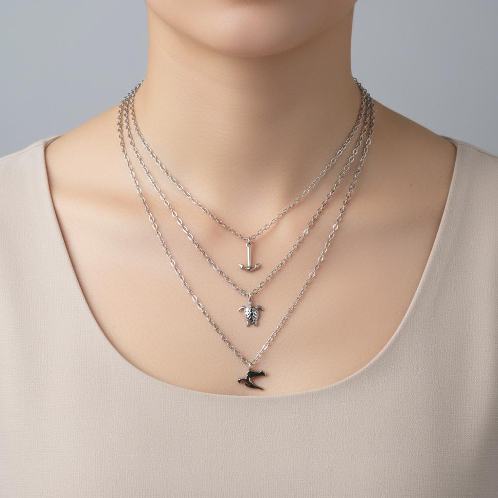 CHARMED MINI pendant layered necklace