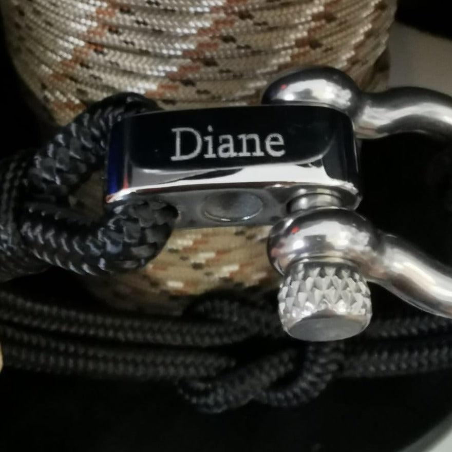 CORSAIR 5mm Nautical Clasp Bracelet Black