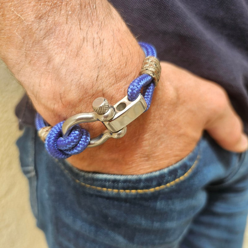 CORSAIR 5mm Nautical Clasp Bracelet Blue Camo