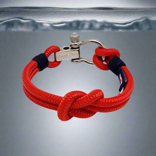CORSAIR 5mm Nautical Clasp Bracelet Red Blue