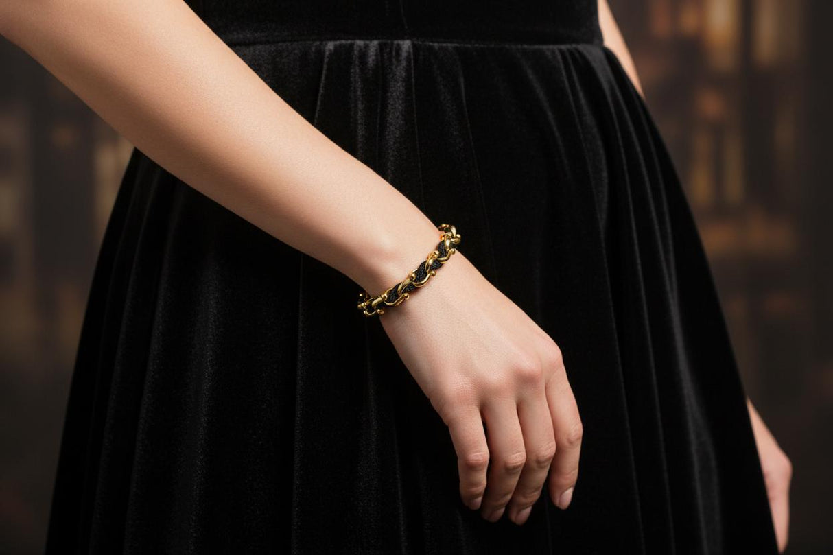 OCEAN MAXI Designer Bracelet / Necklace Black