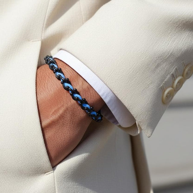 OCEAN MAXI Designer Bracelet / Necklace Light Blue