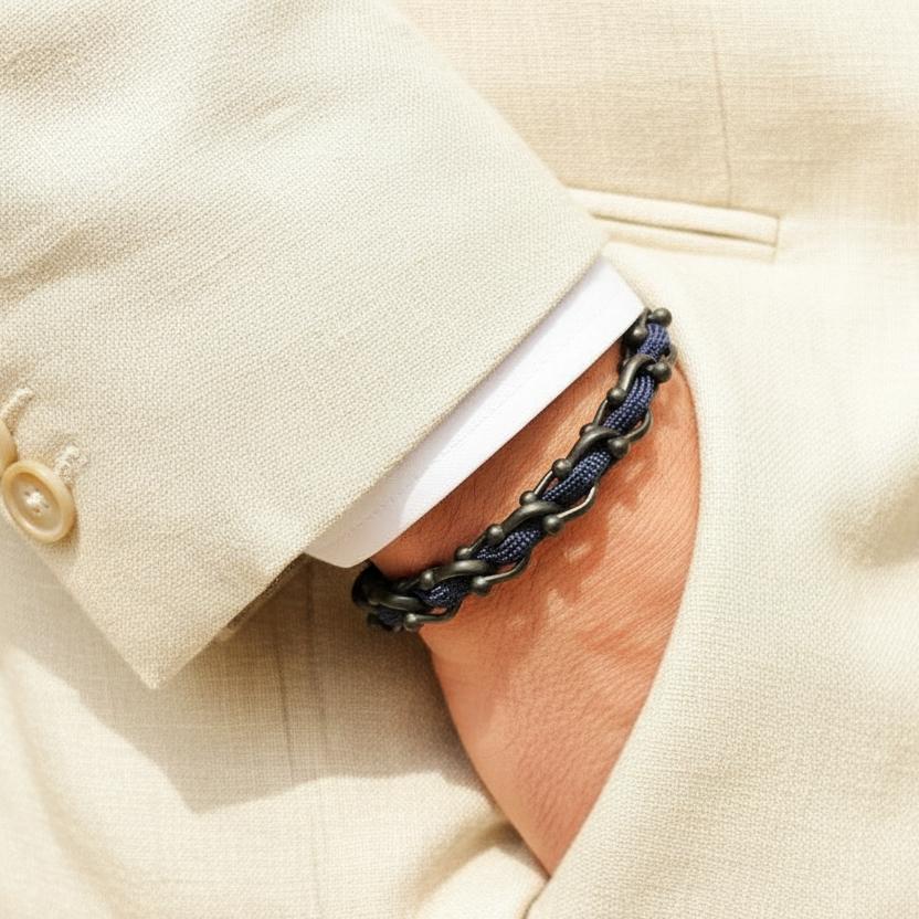 OCEAN MAXI Designer Bracelet / Necklace Navy Blue