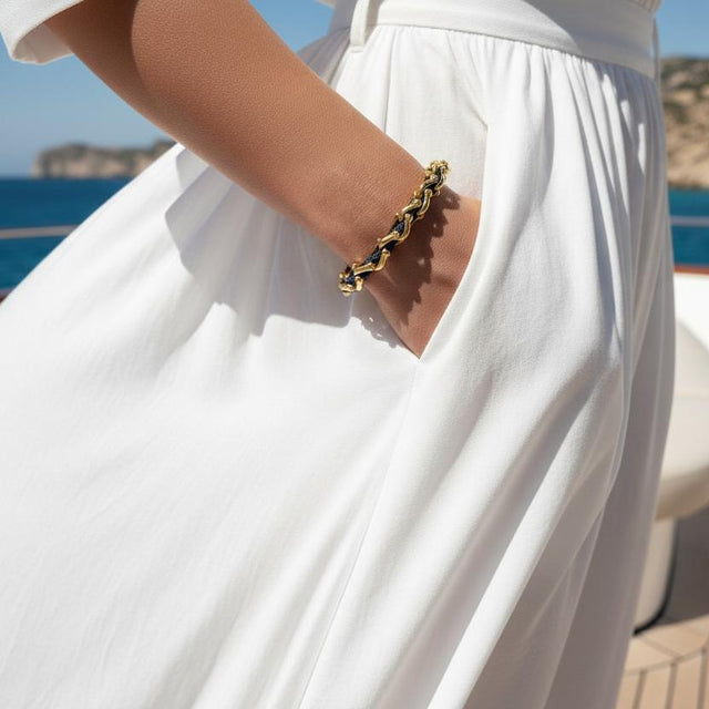 OCEAN MAXI Designer Bracelet / Necklace Navy Blue