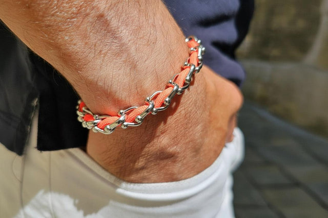 OCEAN MAXI Designer Bracelet / Necklace Neon Coral