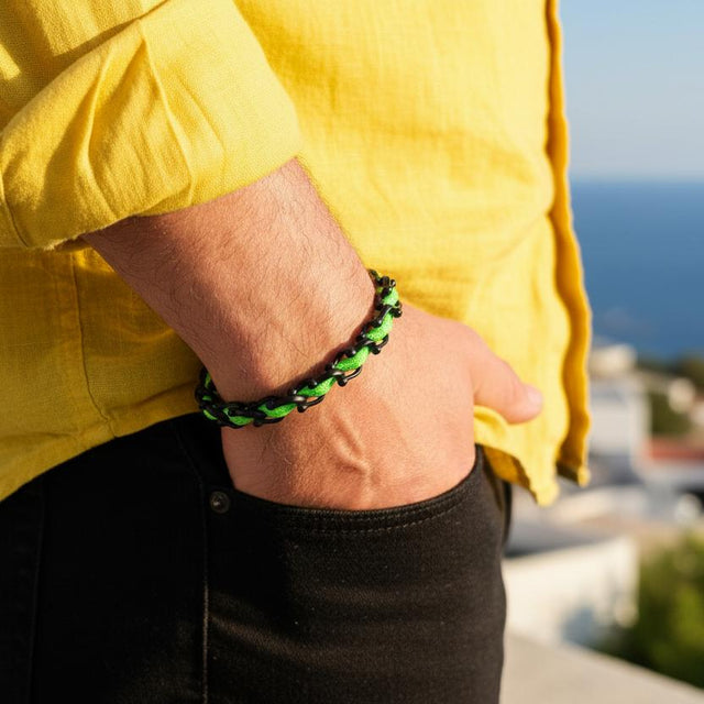 OCEAN MAXI Designer Bracelet / Necklace Neon Green