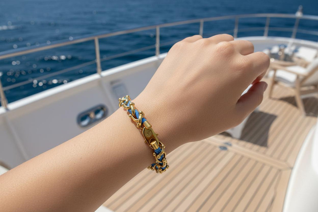 OCEAN MAXI Designer Bracelet / Necklace Soft Blue