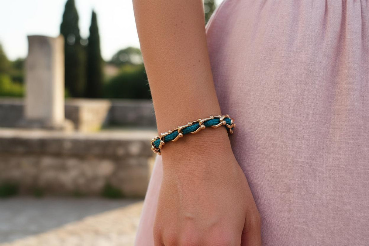 OCEAN MAXI Designer Bracelet / Necklace Teal