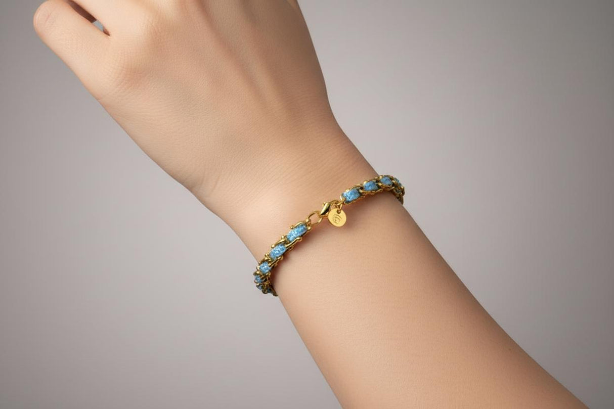 OCEAN MINI Designer Bracelet / Necklace Baby Blue