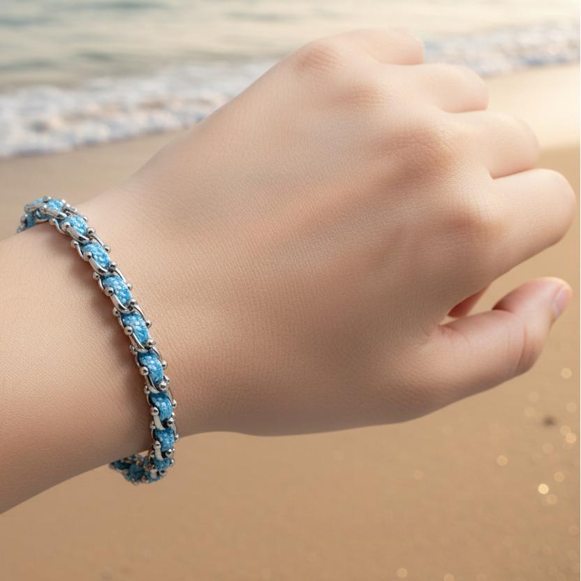 OCEAN MINI Designer Bracelet / Necklace Baby Blue