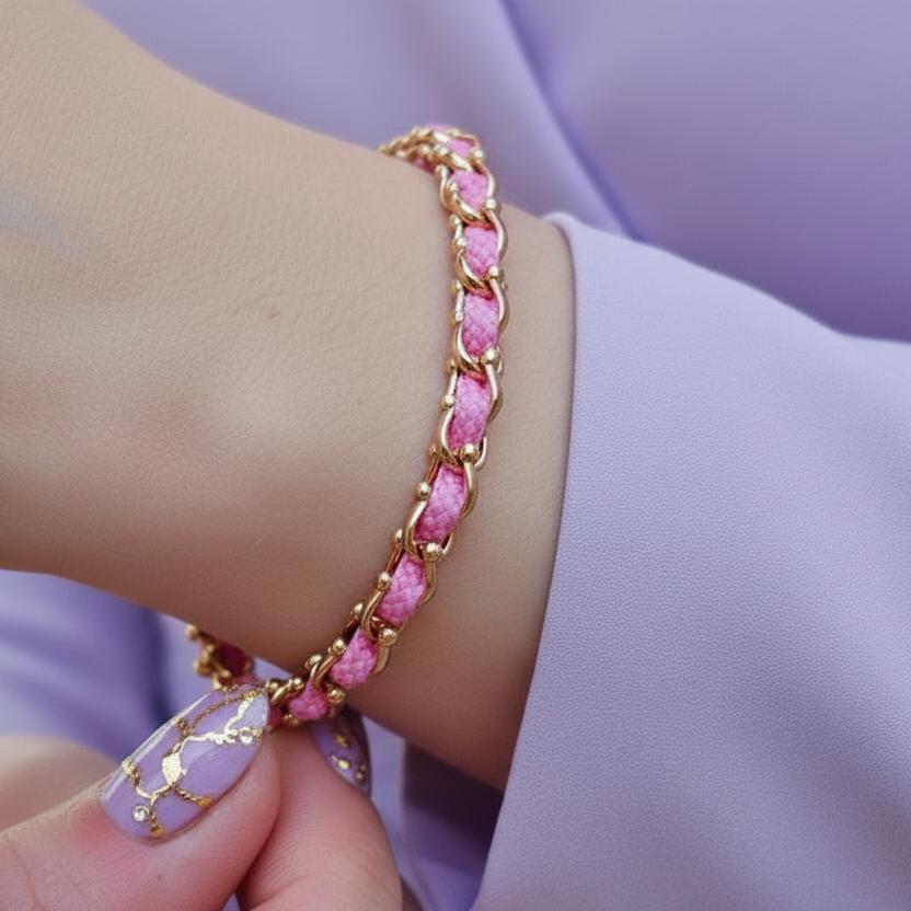 OCEAN MINI Designer Bracelet / Necklace Baby Pink