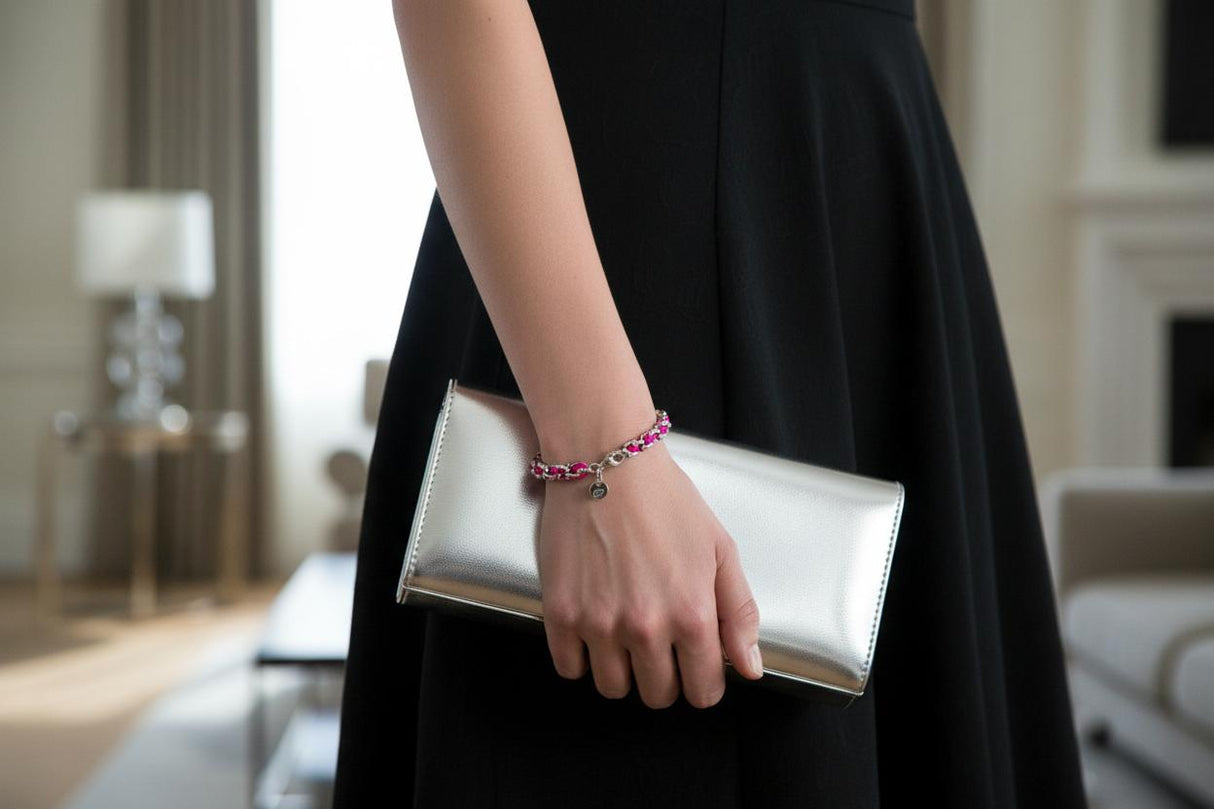 OCEAN MINI Designer Bracelet / Necklace Fuchsia