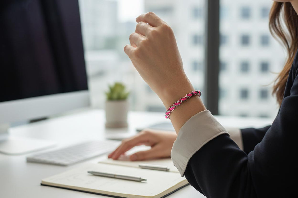OCEAN MINI Designer Bracelet / Necklace Neon Pink