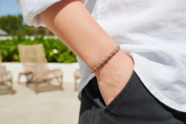 OCEAN MINI Designer Bracelet / Necklace Tan
