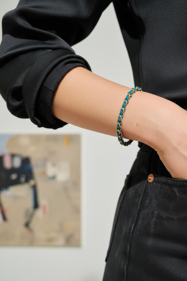 OCEAN MINI Designer Bracelet / Necklace Teal