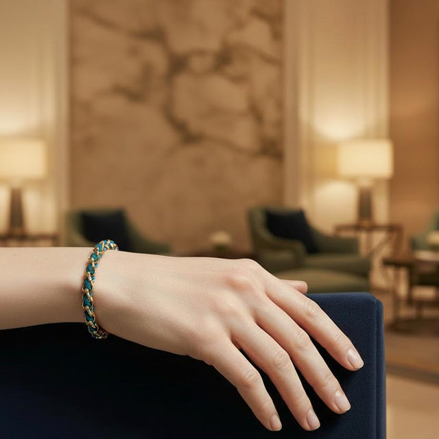 OCEAN MINI Designer Bracelet / Necklace Teal