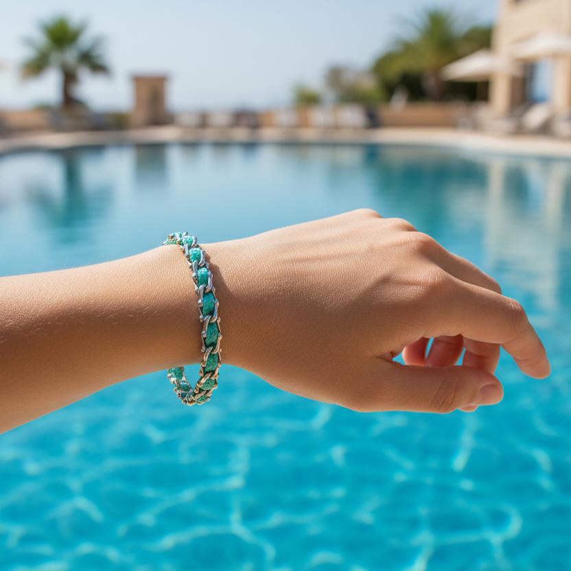 OCEAN MINI Designer Bracelet / Necklace Turquoise Green