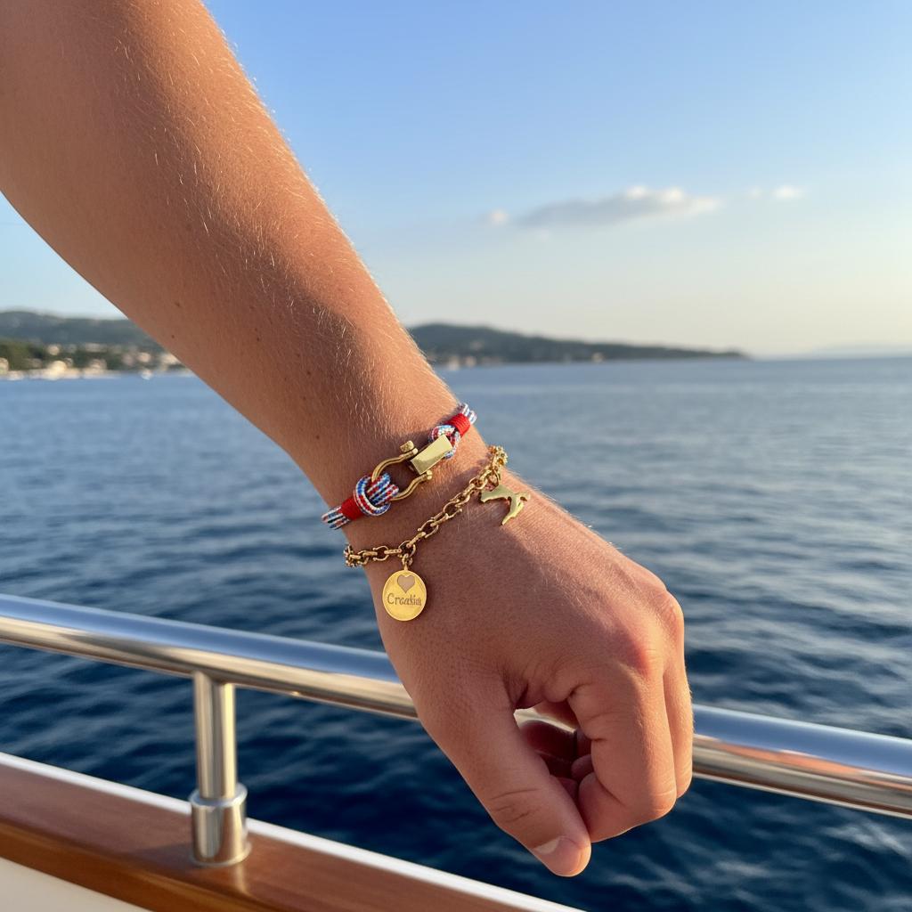 ROYAL 3mm nautical clasp bracelet Croatian mix