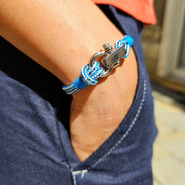 ROYAL 3mm nautical clasp bracelet blue mix