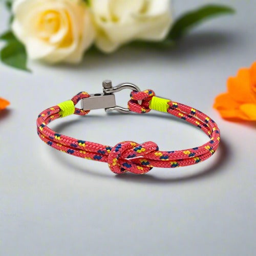 ROYAL 3mm nautical clasp bracelet coral yellow