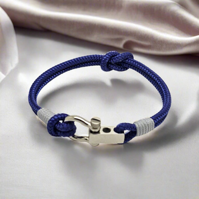 ROYAL mini shackle bracelet blue grey