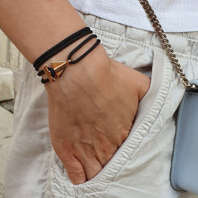 SAILOR mini boat bracelet black