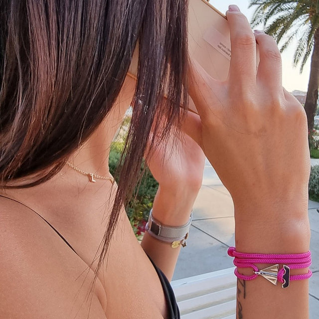 SAILOR mini boat bracelet fuchsia