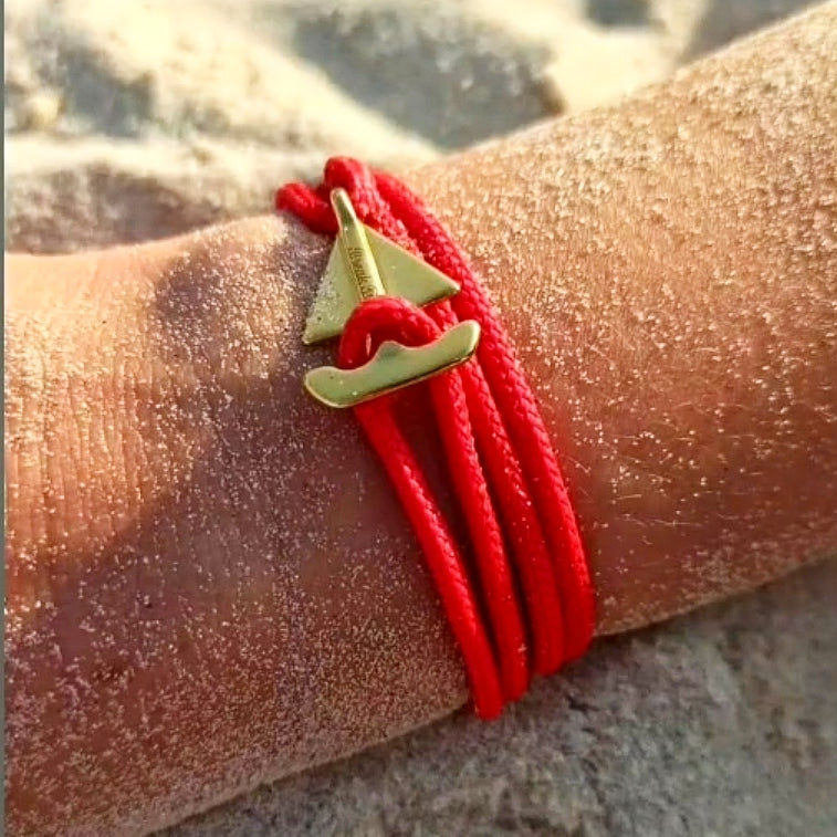 SAILOR mini boat bracelet red