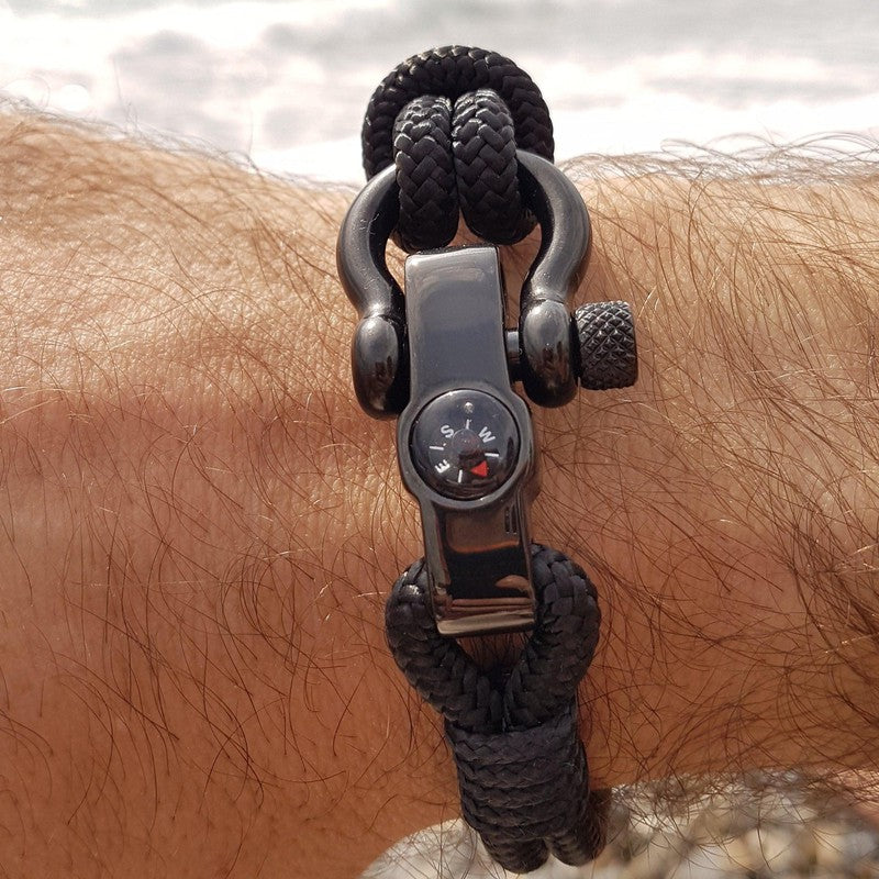 SEAMAN Compass Bracelet Black