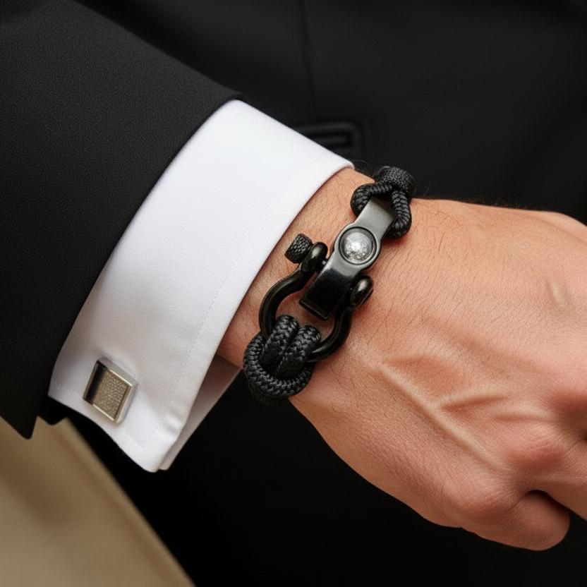 SEAMAN Compass Bracelet Black