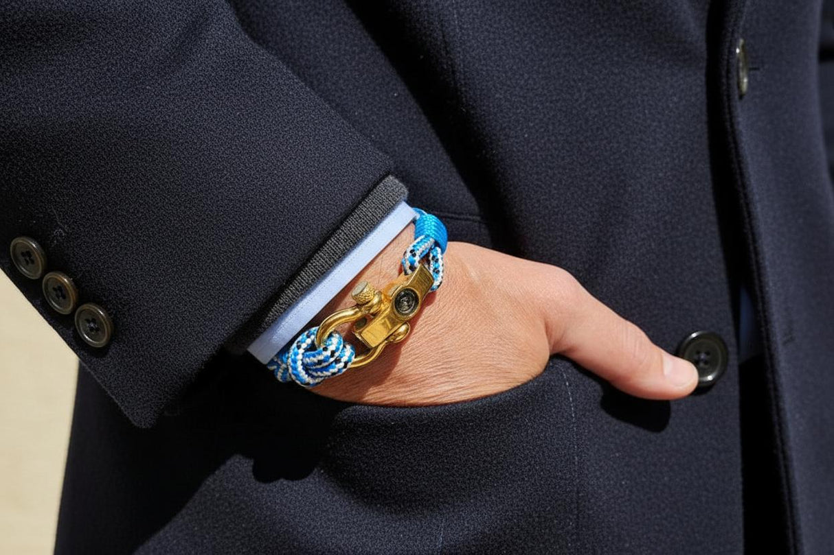 SEAMAN Compass Bracelet Blue Mix