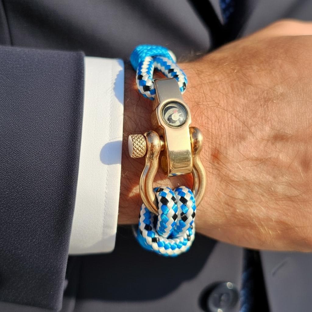 SEAMAN Compass Bracelet Blue Mix