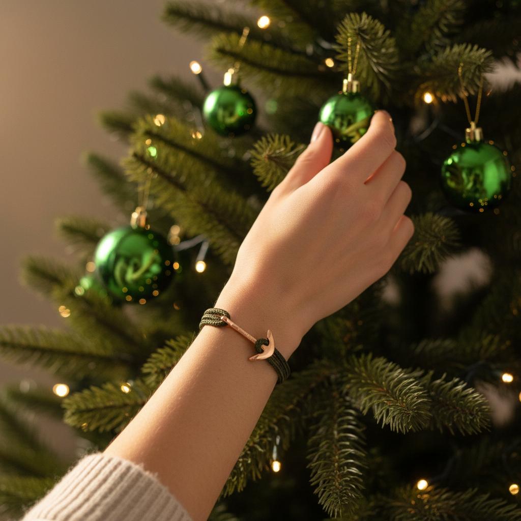 YACHT CREW medium anchor bracelet khaki