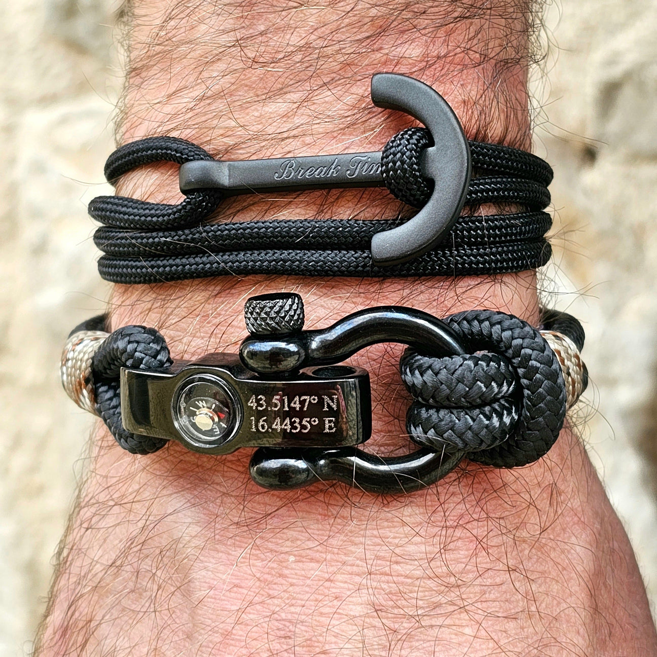 Break Time nautical shackle anchor. bracelets for men handmade in Croatia