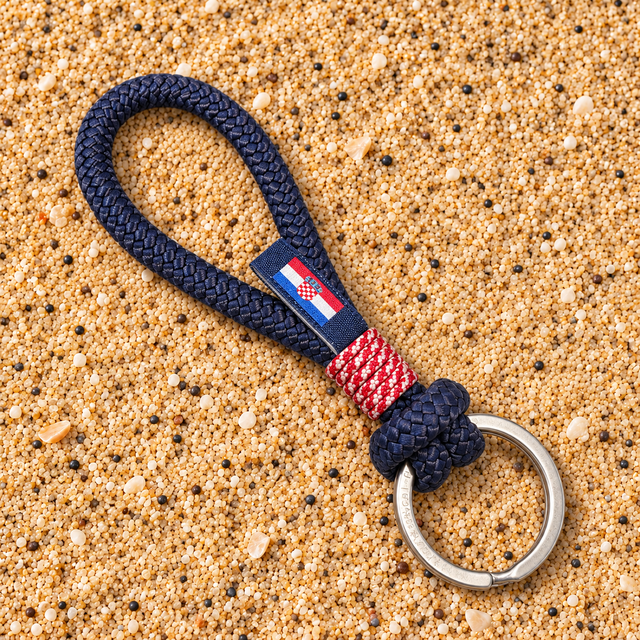 HARBOUR maritimer Schlüsselanhänger aus Tauwerk marineblau Kroatien