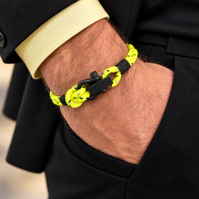 ROYAL 3mm Armband mit nautischem Verschluss, gelb-meliert