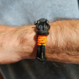 ADRIATICA Nautical Clasp & Anchor Bracelet Black Orange