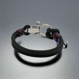 ADRIATICA Nautical Clasp & Anchor Bracelet Black Pink