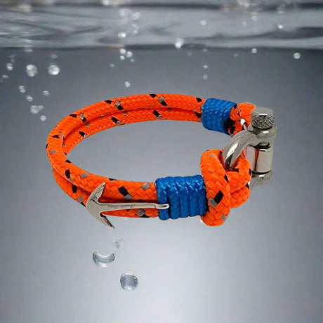 ADRIATICA Nautical Clasp & Anchor Bracelet Orange Mix