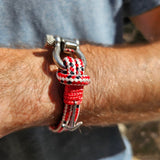 ADRIATICA Nautical Clasp & Anchor Bracelet Red Mix