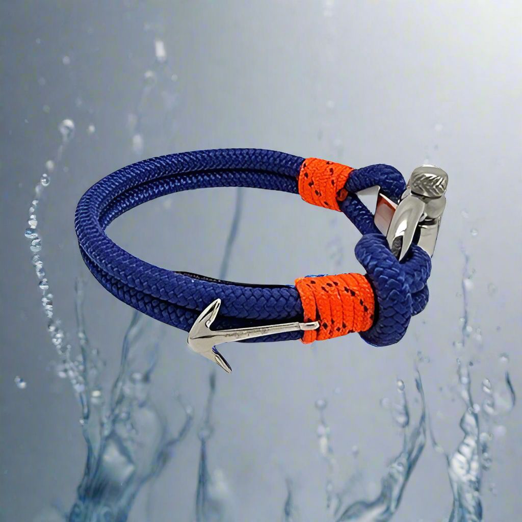 ADRIATICA Shackle & Anchor Bracelet Blue Orange