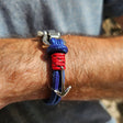 ADRIATICA Shackle & Anchor Bracelet Blue Red