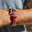 ADRIATICA Shackle & Anchor Bracelet Red Mix