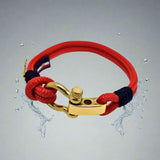 ADRIATICA Shackle & Anchor Bracelet Red Navy Blue